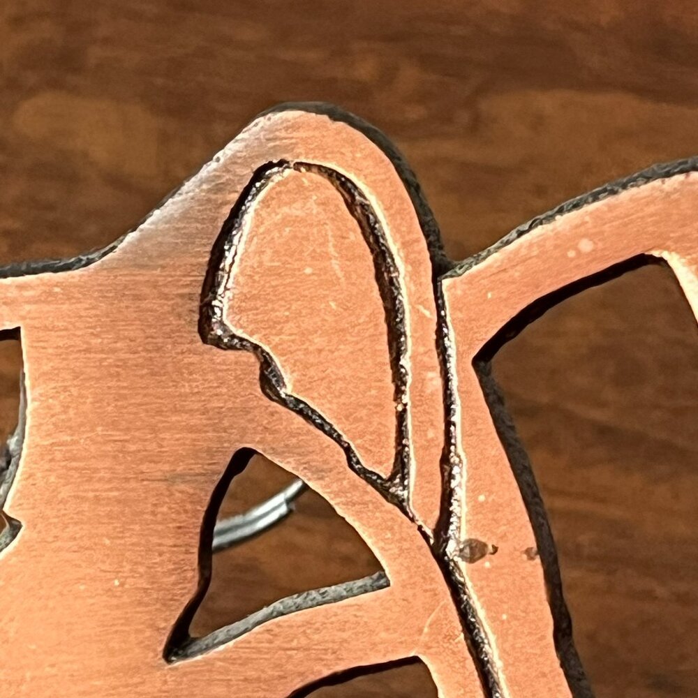 Vintage '90s ODI Cat Trivet Copper & Cast Iron Wall Hanging Hot Plate Farmhouse - Picture 8 of 11